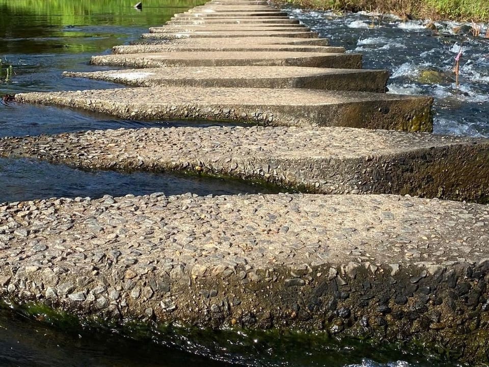 Sendero de piedras en el Parque La Llovizna